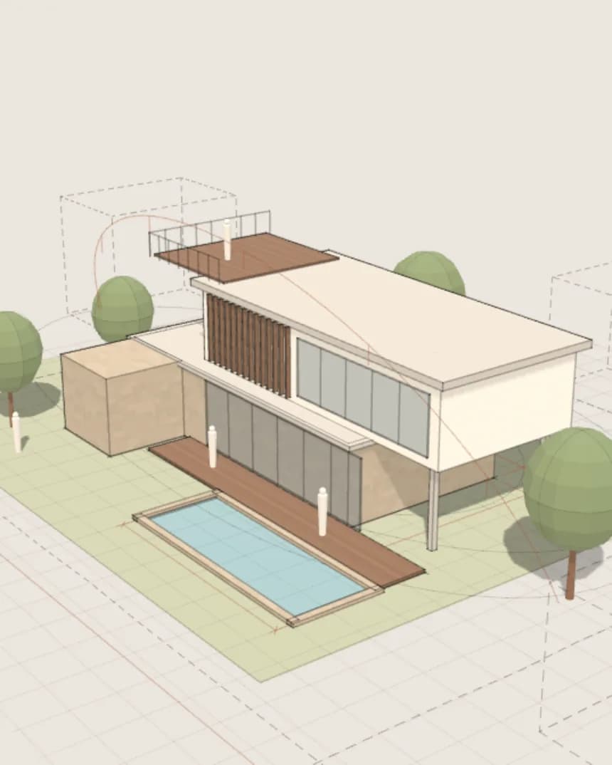 Lüks Villa Tasarımı — tamamlanmış maket görünümü